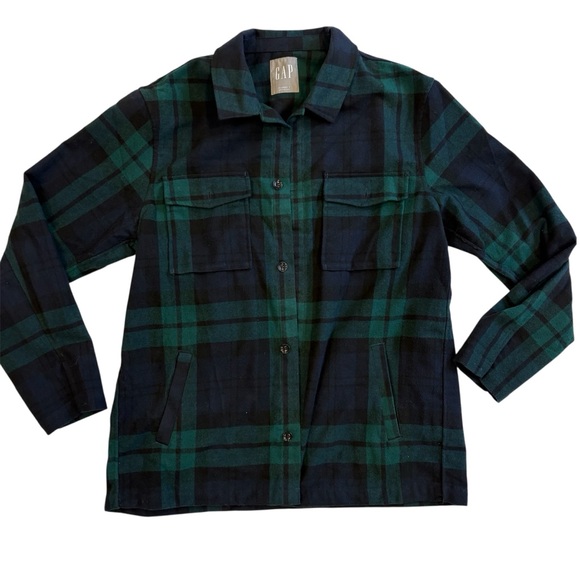 GAP Other - GAP Green and Blue Plaid Heavyweight Flannel XL Tall